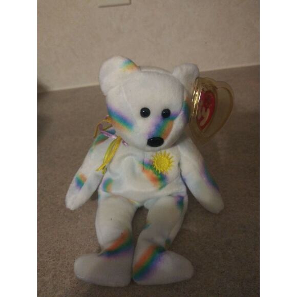 TY Beanie Baby - CHEERY the Sunshine Bear (8.5 inch) - MWMT's Stuffed Animal Toy - Picture 1 of 2